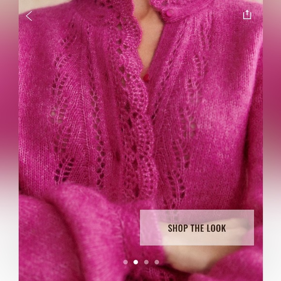 {Sold on Ⓜ️ercari} Sezane - Angie Pink Cardigan - Picture 2 of 6